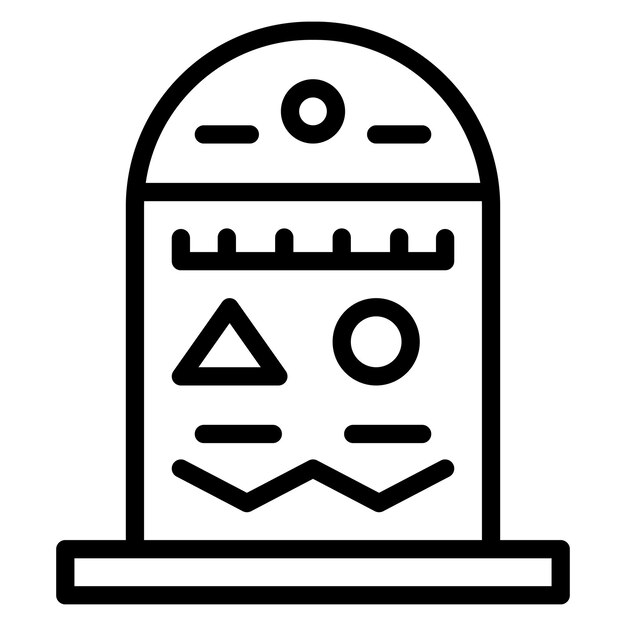 Ilustración del icono vectorial jeroglífico del conjunto de iconos de Historia
