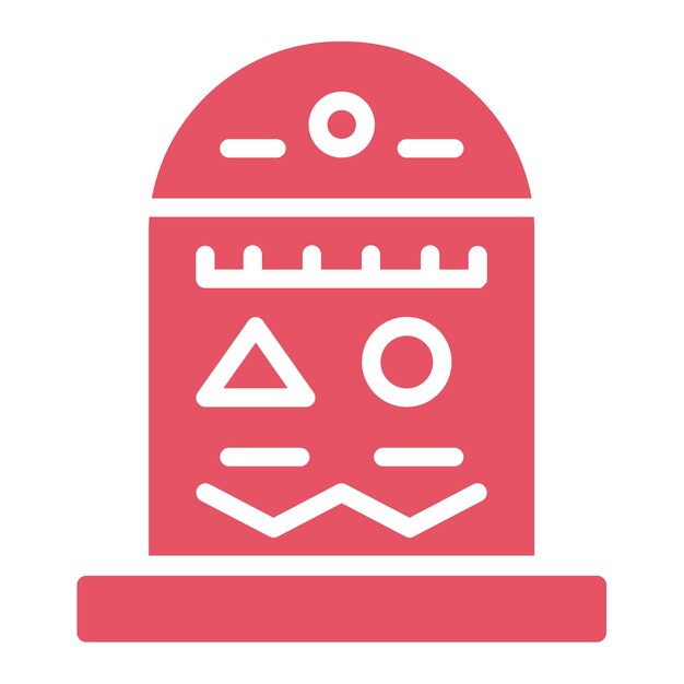Ilustración del icono vectorial jeroglífico del conjunto de iconos de Historia