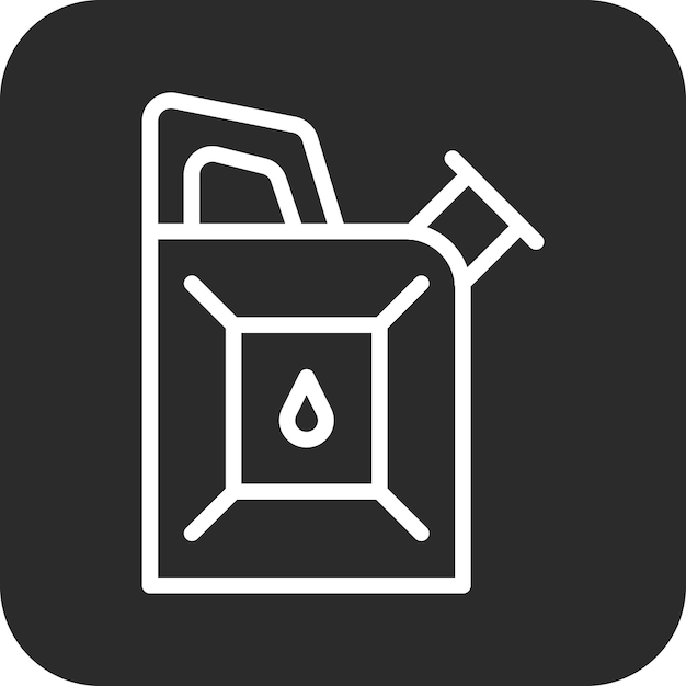 Ilustración del icono vectorial de Jerrycan del conjunto de iconos de ingeniería