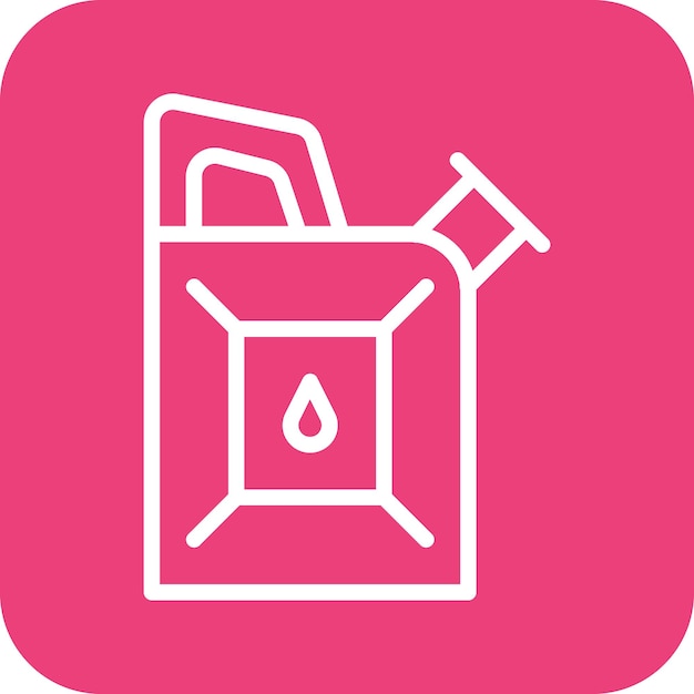 Ilustración del icono vectorial de Jerrycan del conjunto de iconos de ingeniería
