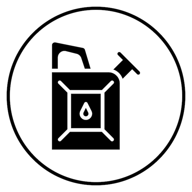 Ilustración del icono vectorial de jerrycan del conjunto de iconos de ingeniería