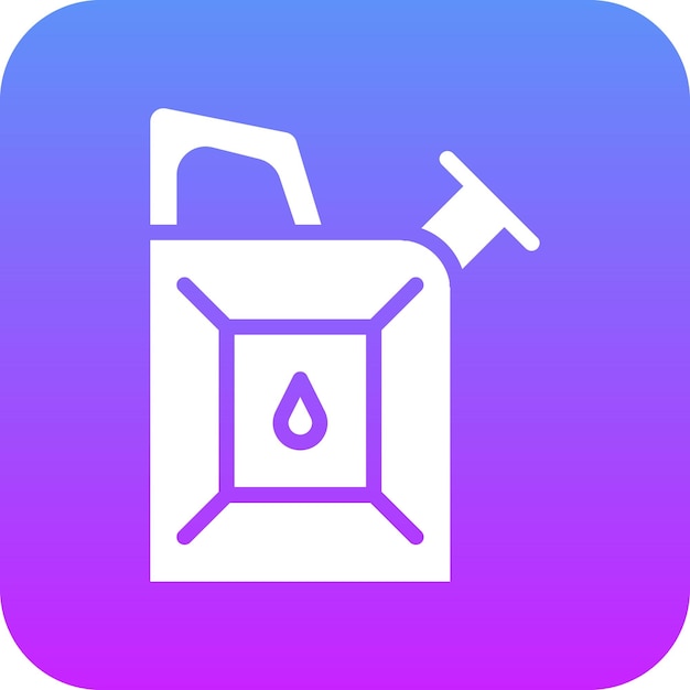 Ilustración del icono vectorial de Jerrycan del conjunto de iconos de ingeniería