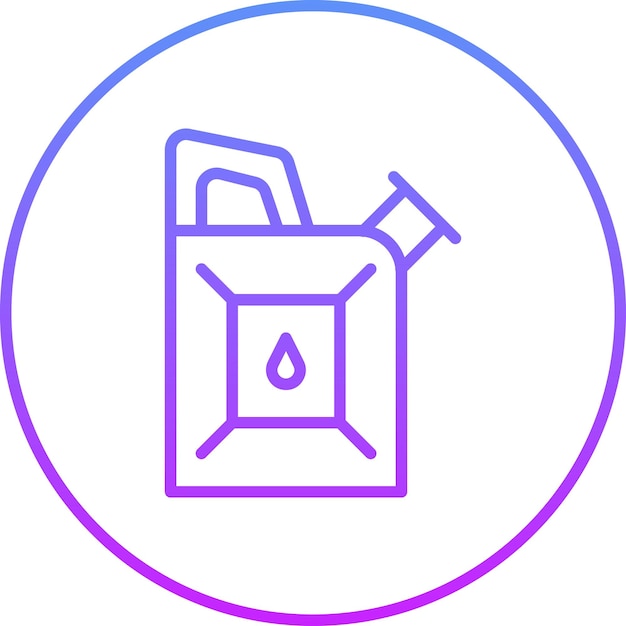 Ilustración del icono vectorial de Jerrycan del conjunto de iconos de ingeniería