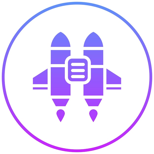 Ilustración del icono vectorial de Jetpack del conjunto de iconos de tecnología