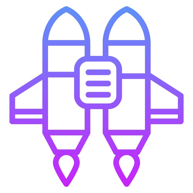 Ilustración del icono vectorial de Jetpack del conjunto de iconos de tecnología