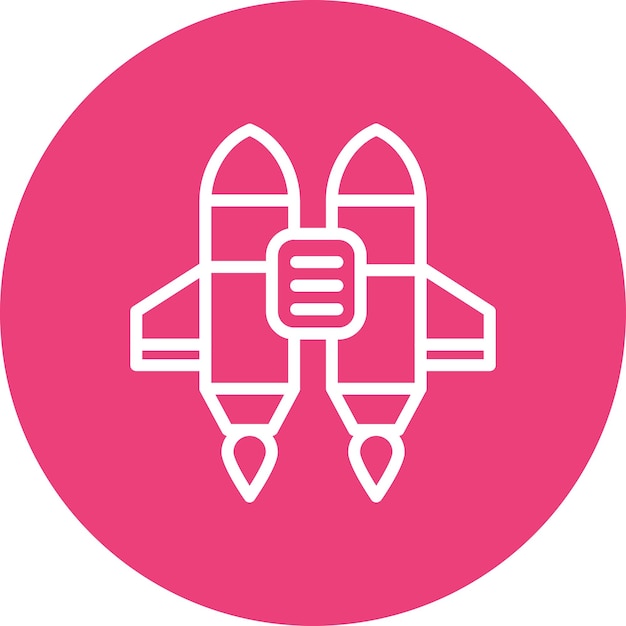Ilustración del icono vectorial de Jetpack del conjunto de iconos de tecnología