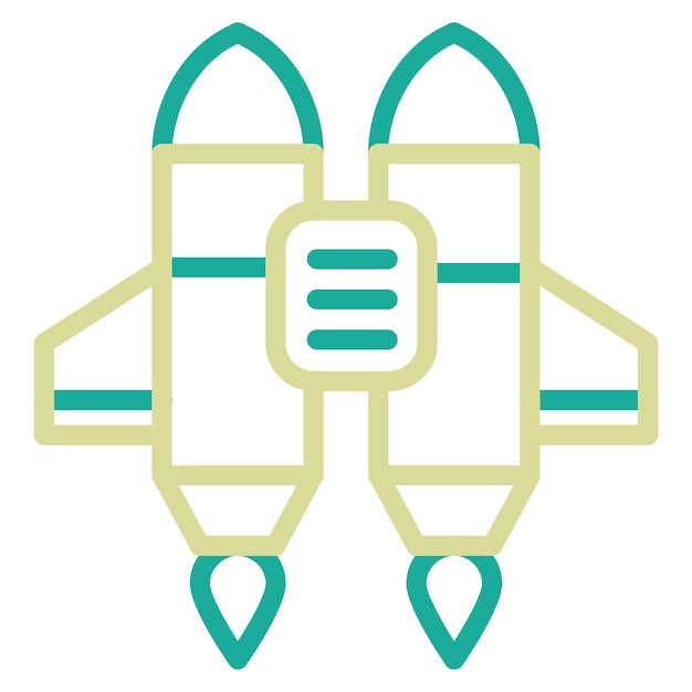Ilustración del icono vectorial de Jetpack del conjunto de iconos de tecnología