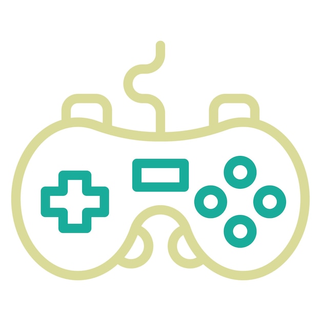 Ilustración del icono vectorial del joystick del conjunto de iconos de computadora y hardware
