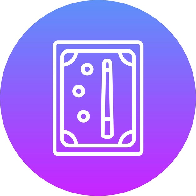 Ilustración del icono vectorial del juego de billar del conjunto de iconos del juego en línea