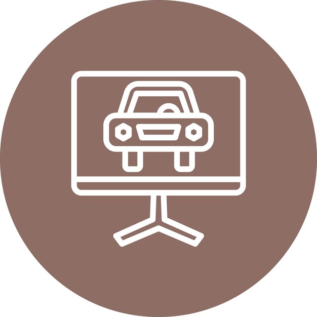 Ilustración del icono vectorial del juego de carreras del conjunto de iconos del juego en línea