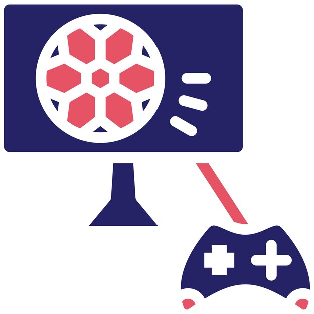 Ilustración del icono vectorial del juego de fútbol del conjunto de iconos del juego en línea