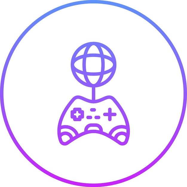 Ilustración de icono vectorial de juego global del conjunto de iconos de juego OnLGSCE