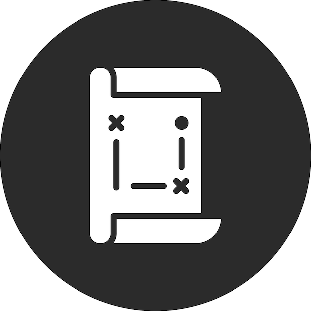 Ilustración del icono vectorial del juego de mapa del conjunto de iconos del juego en línea