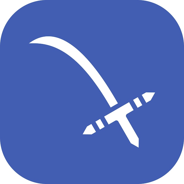 Ilustración del icono vectorial del juego Sword del juego en línea