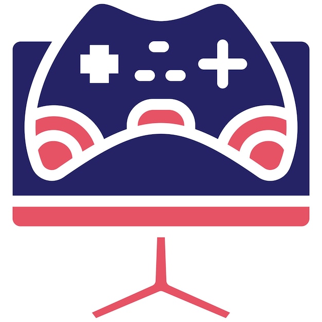 Ilustración del icono vectorial de juegos en línea del conjunto de iconos de juegos en Internet
