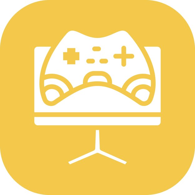 Ilustración del icono vectorial de juegos en línea del conjunto de iconos de juegos en Internet