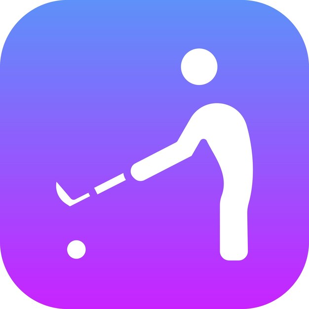 Ilustración del icono vectorial del jugador de hockey del conjunto de iconos de aptitud física