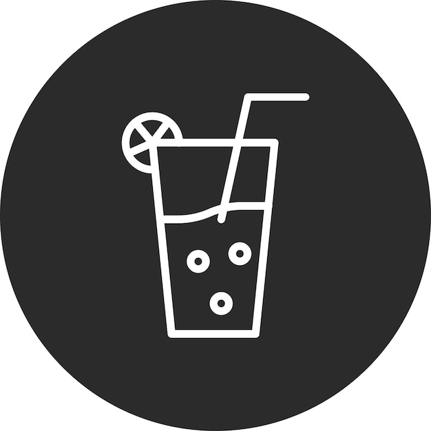 Ilustración del icono vectorial de jugo del conjunto de iconos del jardín de infantes