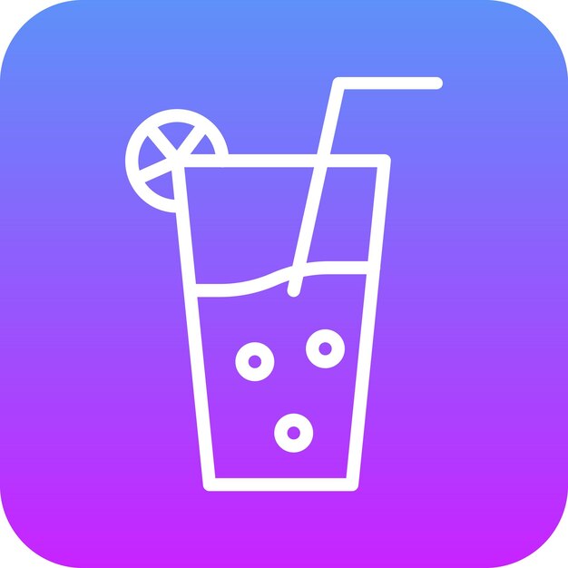 Ilustración del icono vectorial de jugo del conjunto de iconos del jardín de infantes