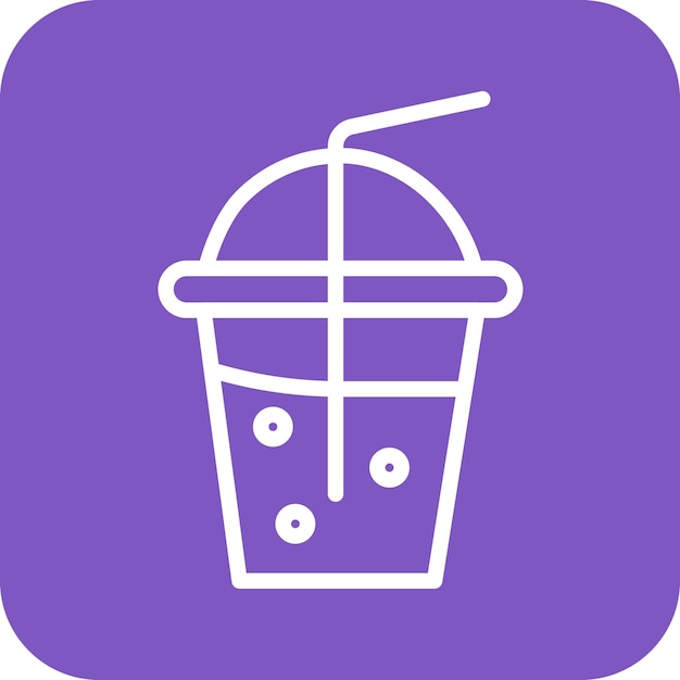 Ilustración del icono vectorial de jugo del conjunto de iconos del restaurante