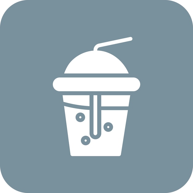 Ilustración del icono vectorial de jugo del conjunto de iconos del restaurante