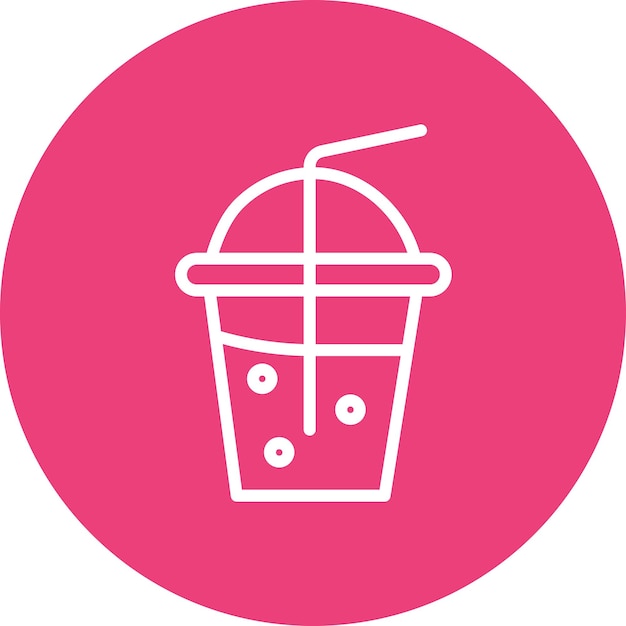Ilustración del icono vectorial de jugo del conjunto de iconos del restaurante