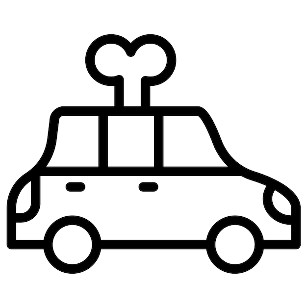 Ilustración del icono vectorial de juguete de automóviles del conjunto de iconos de bebés