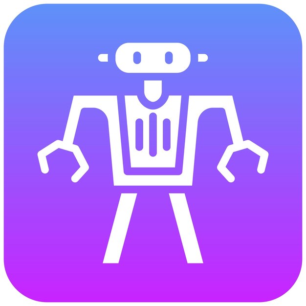 Ilustración del icono vectorial de juguete robot del conjunto de iconos de robótica