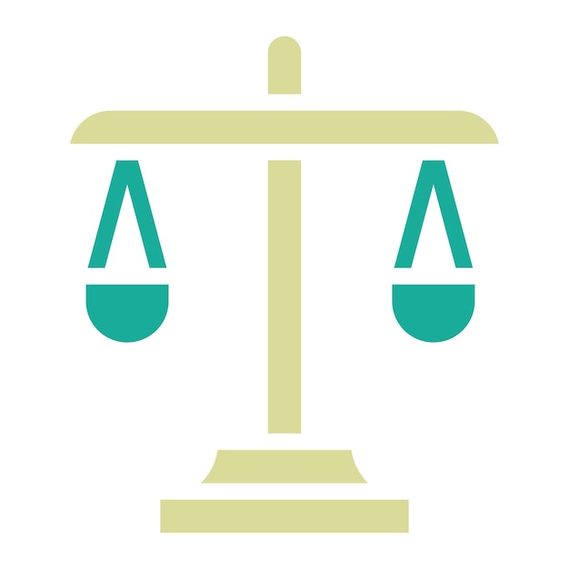 Ilustración del icono vectorial de juicio del conjunto de iconos de Crimen y Ley