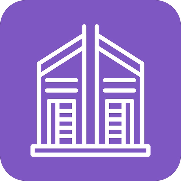 Ilustración del icono vectorial de Jumeirah del conjunto de iconos de Dubai