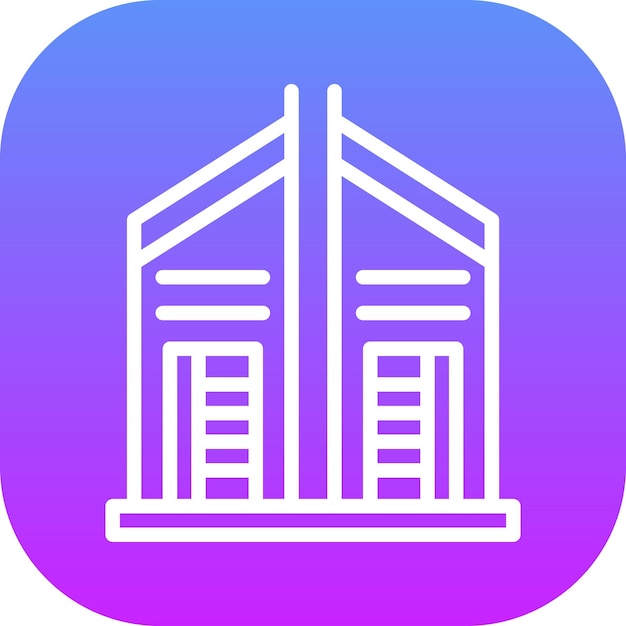Ilustración del icono vectorial de Jumeirah del conjunto de iconos de Dubai