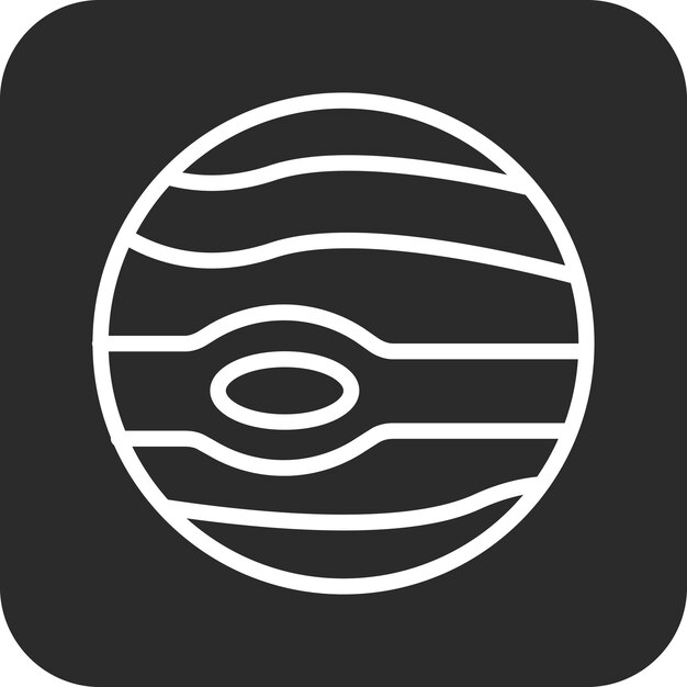 Ilustración del icono vectorial de Júpiter del conjunto de iconos de Tecnología Espacial