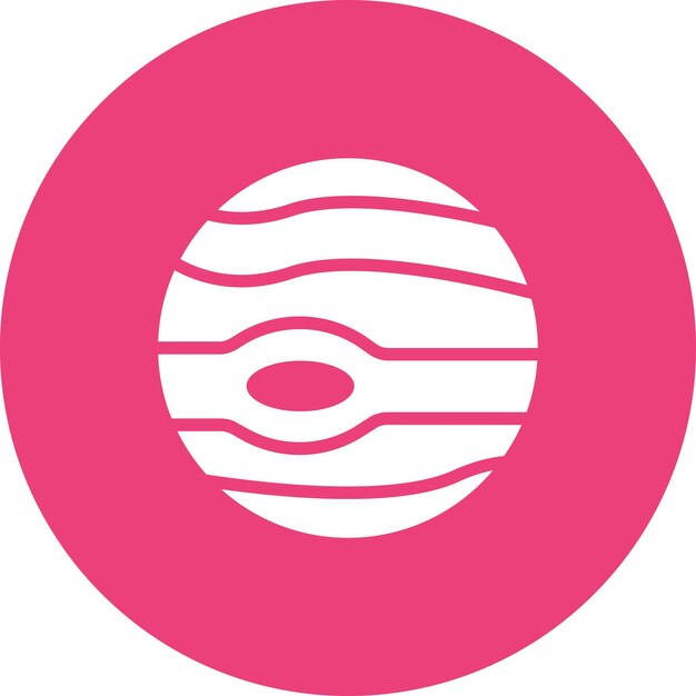 Ilustración del icono vectorial de Júpiter del conjunto de iconos de Tecnología Espacial