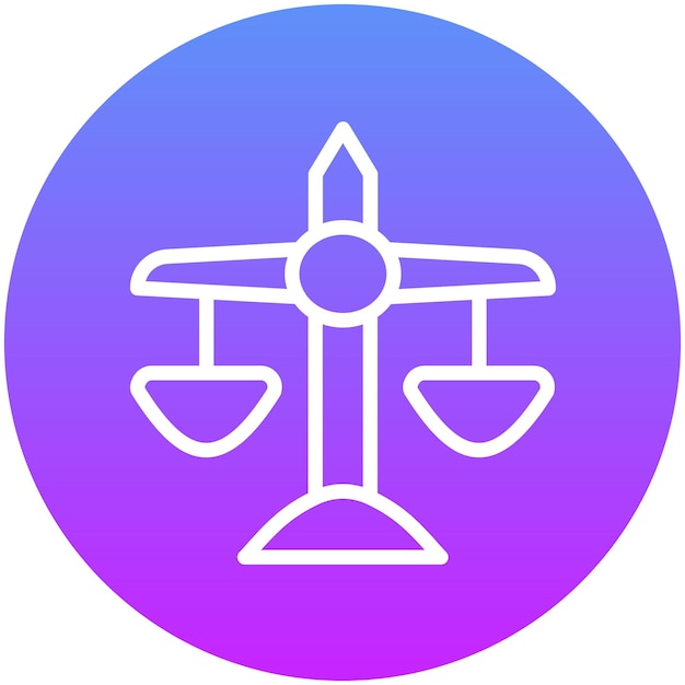 Ilustración del icono vectorial de justicia de la protesta y la desobediencia civil