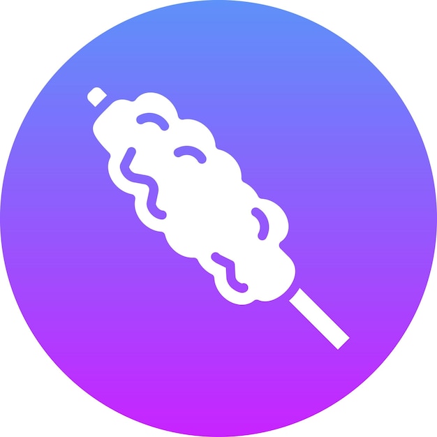 Ilustración del icono vectorial de Kebab del conjunto de iconos de World Cuisine