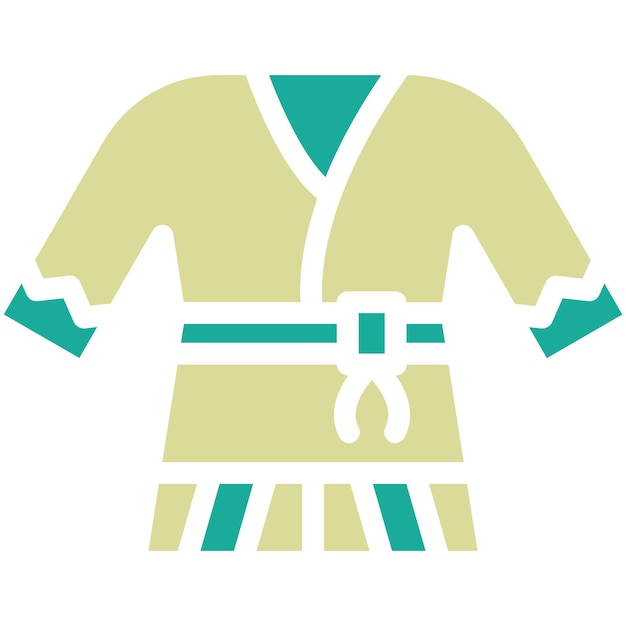 Ilustración del icono vectorial del kimono del conjunto de iconos de los Juegos Olímpicos