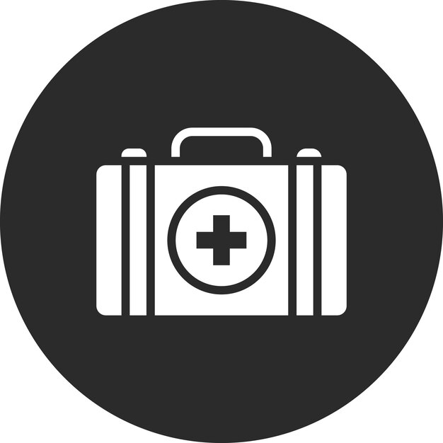 Ilustración del icono vectorial del kit de primeros auxilios del conjunto de iconos de bomberos