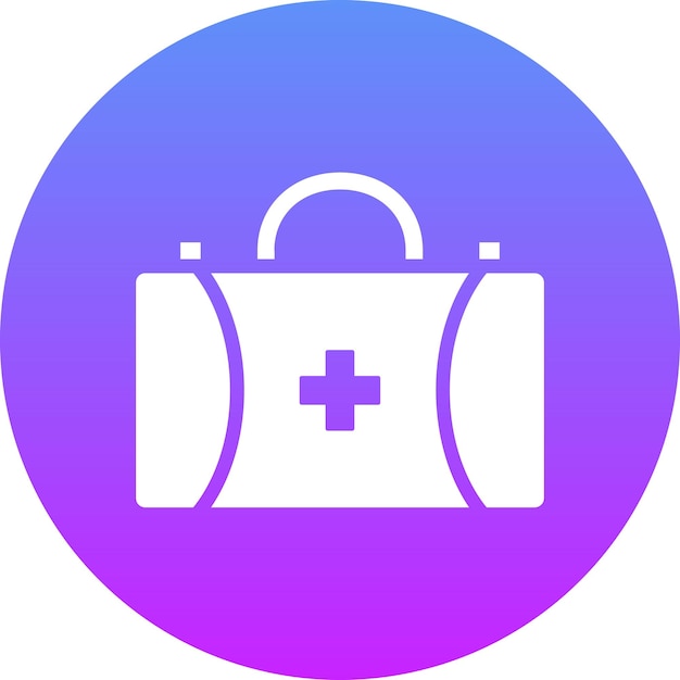 Ilustración del icono vectorial del kit de primeros auxilios del conjunto de iconos de medicina