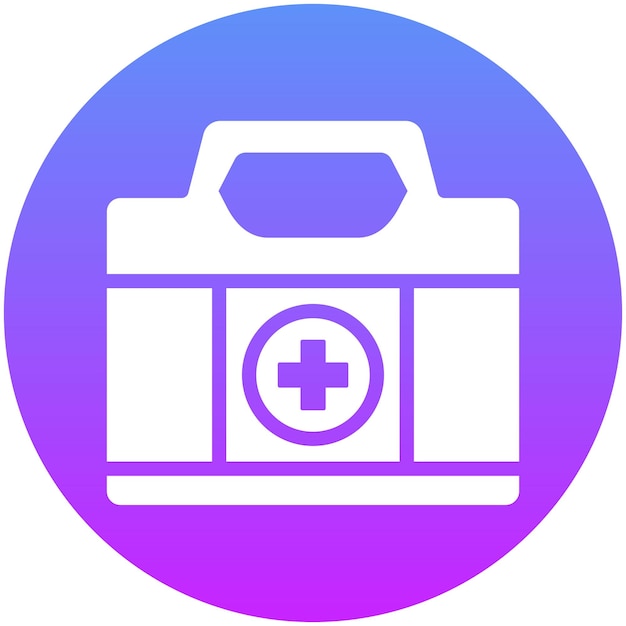 Ilustración del icono vectorial del kit de primeros auxilios del conjunto de iconos de pesca