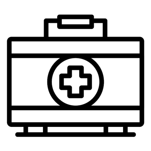 Ilustración del icono vectorial del kit de salud del icono de la peregrinación del Hajj