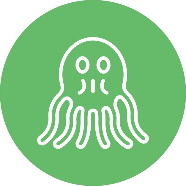 Ilustración del ícono vectorial de Kraken del conjunto de íconos de Pirate