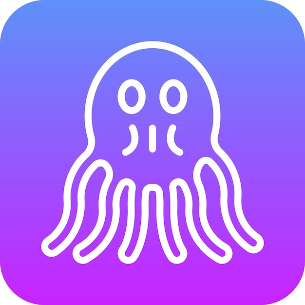 Ilustración del icono vectorial de Kraken del conjunto de iconos de Pirate
