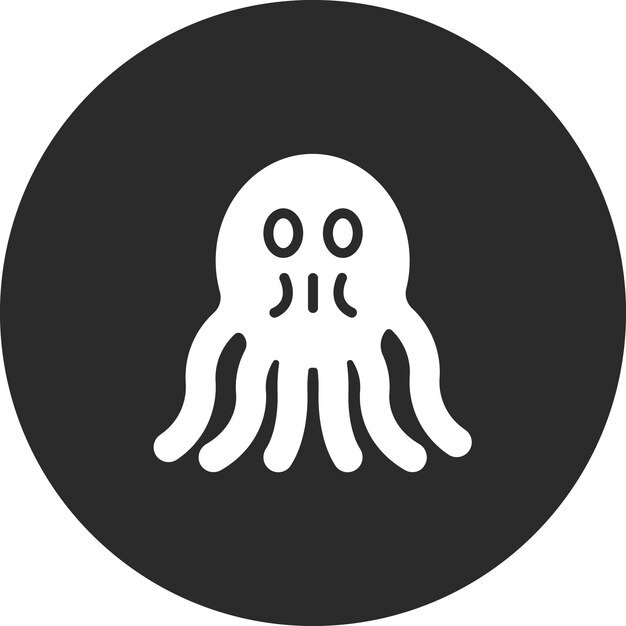 Ilustración del icono vectorial de Kraken del conjunto de iconos de Pirate