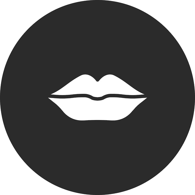 Ilustración del icono vectorial de los labios del conjunto de iconos de bodas