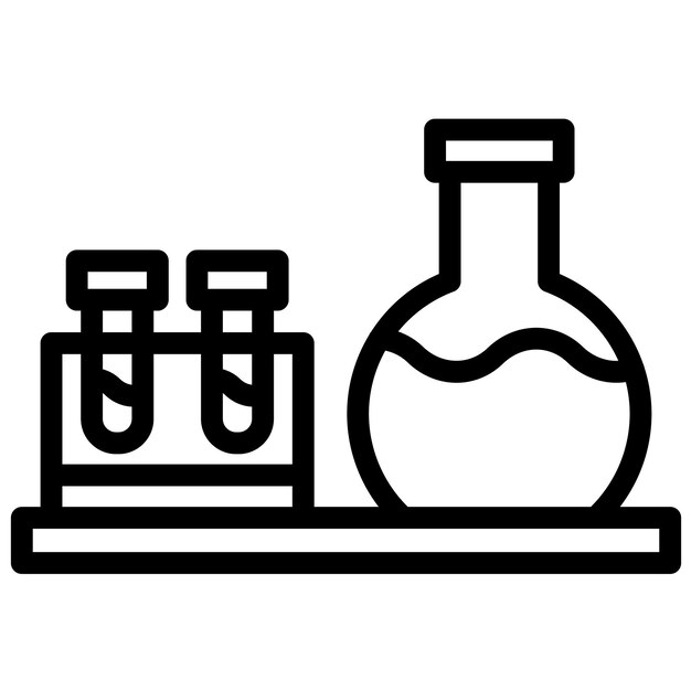Ilustración del icono vectorial del laboratorio del conjunto de iconos de control de salud