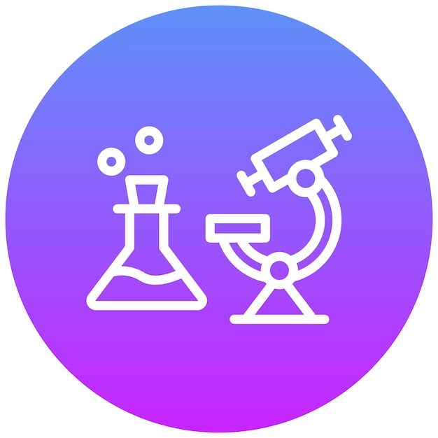 Ilustración del icono vectorial del laboratorio del conjunto de iconos del laboratorio