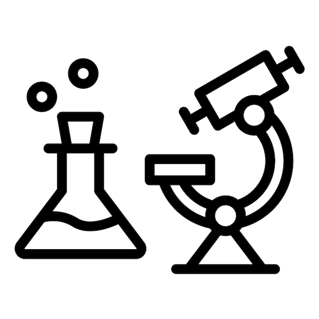 Ilustración del icono vectorial del laboratorio del conjunto de iconos del laboratorio