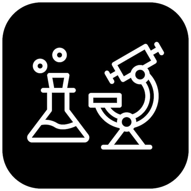 Ilustración del icono vectorial del laboratorio del conjunto de iconos del laboratorio