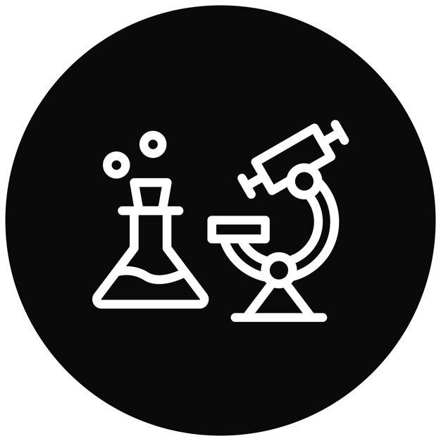 Ilustración del icono vectorial del laboratorio del conjunto de iconos del laboratorio