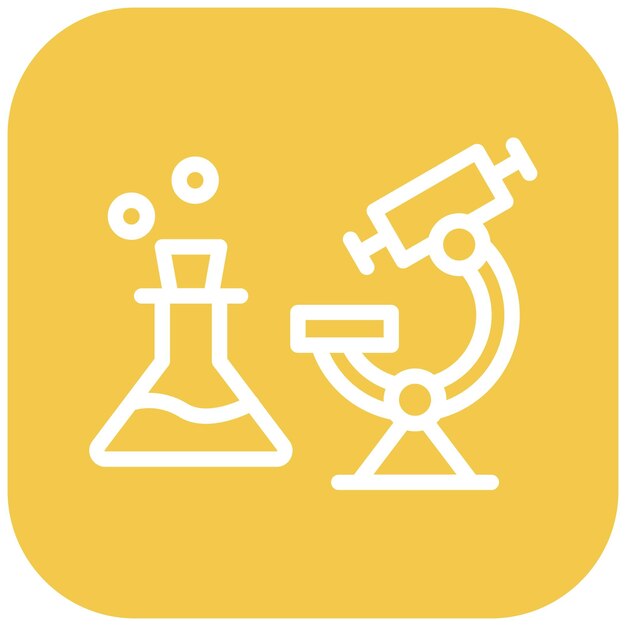 Ilustración del icono vectorial del laboratorio del conjunto de iconos del laboratorio